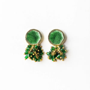 Ink & Alloy Abbey Kimberly Enamel Leaf Earring