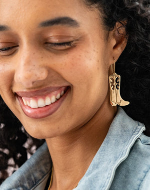 Ink & Alloy Lacey Boot Dangle Earrings