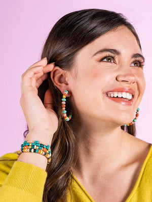 Ink & Alloy Lilac Mix Wood Bead Hoop