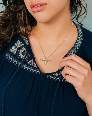 Longhorn Pendant Necklace