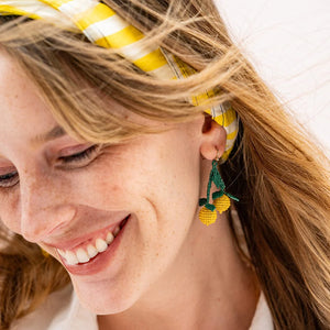 Ink & Alloy Lottie Lemon Bead Earrings