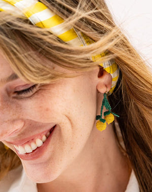 Ink & Alloy Lottie Lemon Bead Earrings