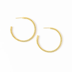 Ink & Alloy Michele Rope Hoop Earrings