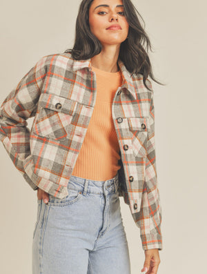 Riley Blush Plaid Shacket
