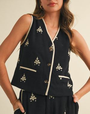 Vera Embroidered Vest