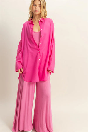 Flamingo Sheer Tunic Top & Cover Up