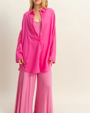 Flamingo Sheer Tunic Top & Cover Up