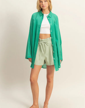 Seafoam Sheer Tunic Top & Cover Up