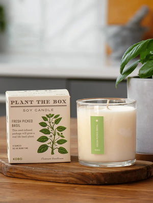 Plant the Box Fresh Picked Basil Boxed Candle
