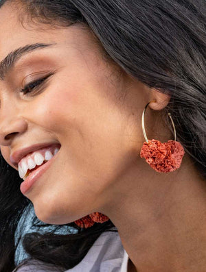 Ink + Alloy Rita Raffia Pom Earrings
