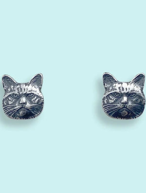 Tiny Here Kitty Cat Studs