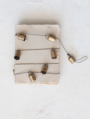 Gold Metal Bell Holiday Garland