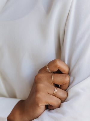 ABLE Hammered Stacking Thin Ring