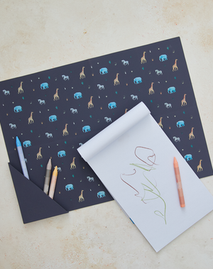 Safari Faded Black Silicone Placemat