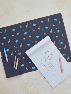 Safari Faded Black Silicone Placemat