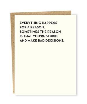 Bad Decisions Card