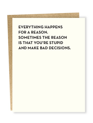 Bad Decisions Card
