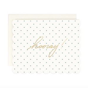 Hooray Scalloped Card