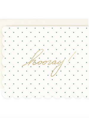 Hooray Scalloped Card