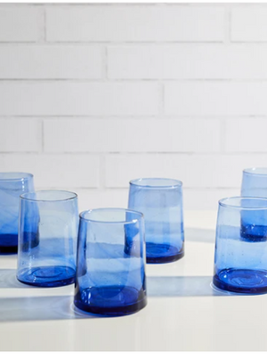Blue Moroccan Artisan Glassware