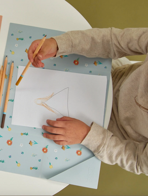 Wildflower Blue Silicone Placemat