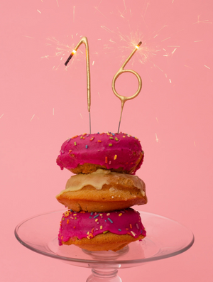 Big Golden Sparkle Number Candle