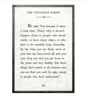 The Velveteen Rabbit Framed Art