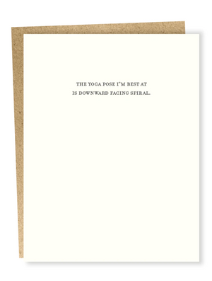 Downward Spiral Yoga Card