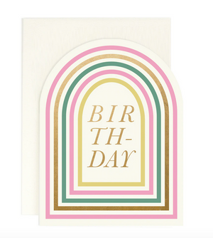 Arched Gold Foil Birthday Card