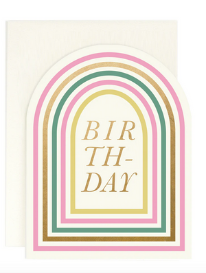 Arched Gold Foil Birthday Card