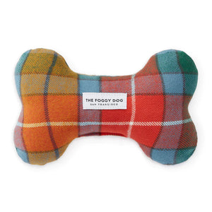 The Foggy Dog Buchanan Plaid Flannel Bone Toy