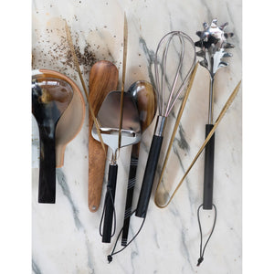 Wood Leather Strap Whisk