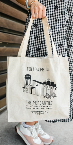 Follow Me...Mercantile Canvas Tote