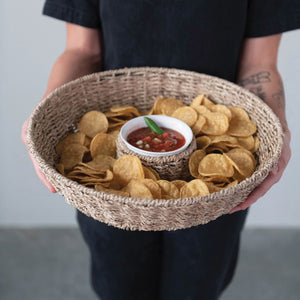 Sea Grass Chip and Salsa Server