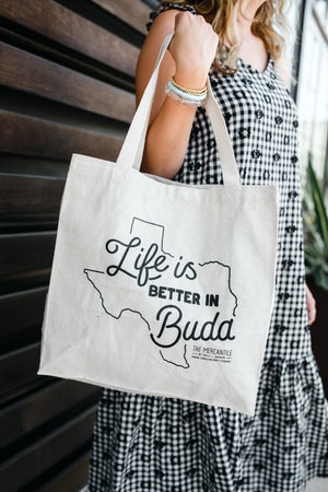 Life is Better in Buda Canvas Tote