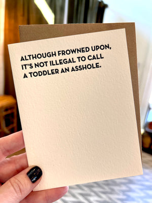 Toddler A*Hole Card