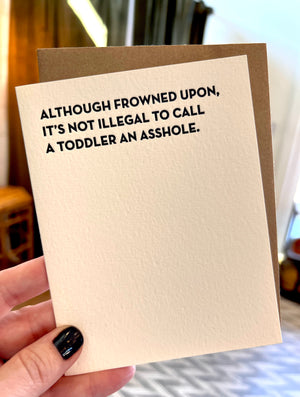 Toddler A*Hole Card