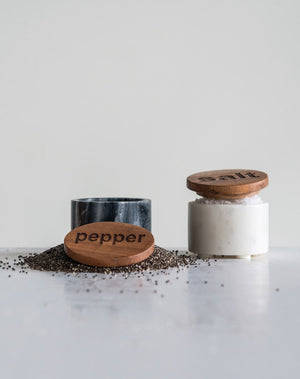 Marble S/P Seasoning Pot