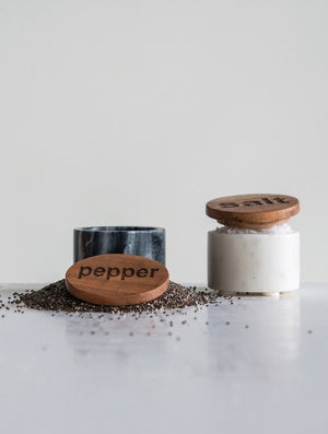 Marble S/P Seasoning Pot